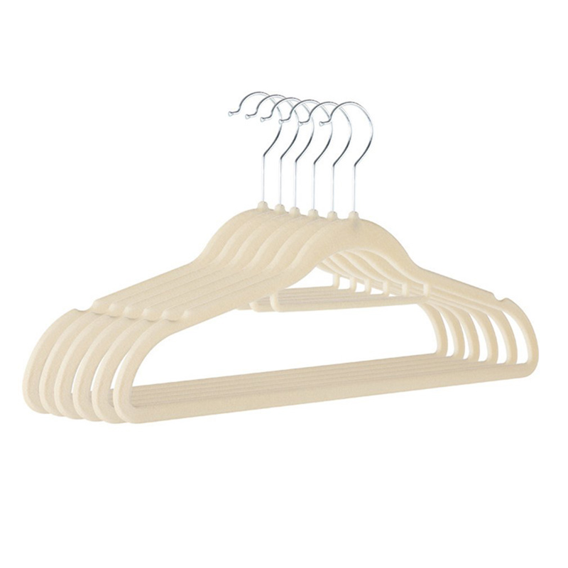 Hanger Non-slip Plastic Flocking Velvet Coat Flocked Custom Hanger